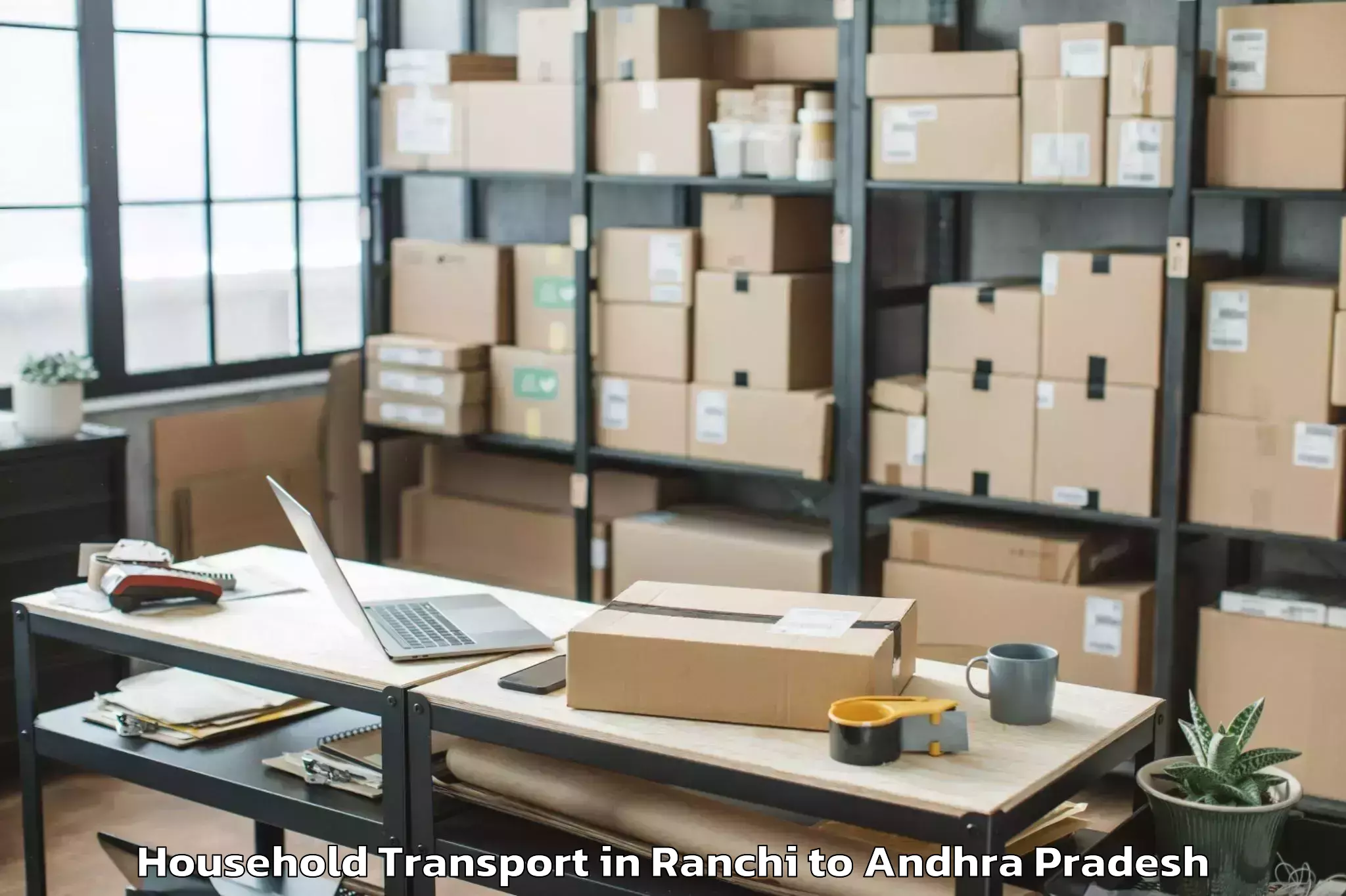 Professional Ranchi to Nidamanur Household Transport